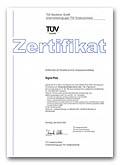 TÜV-Zertifikat Fachkundenachweis nach § 3 Abs. 1 Nr. 2 TgV